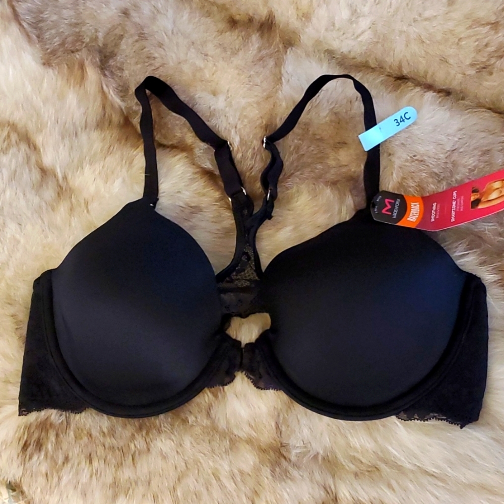 Maidenform racerback lace bra 34C black